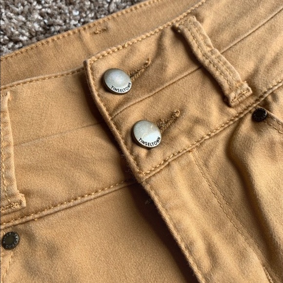 Size 1 High Waisted Gold/Mustard Skinny Pants - Picture 4 of 4